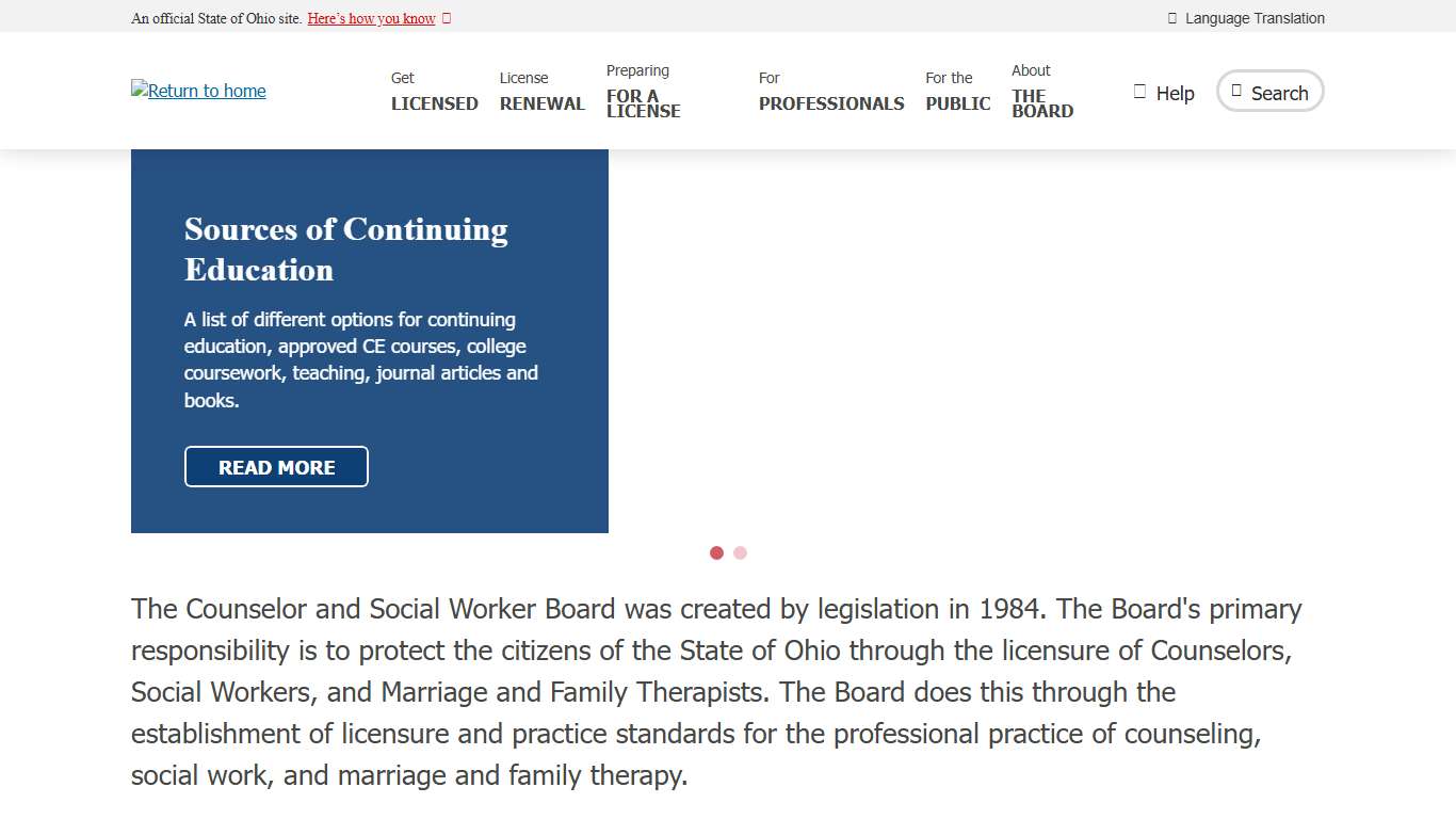 Counselor and Social Worker Board Ohio.gov